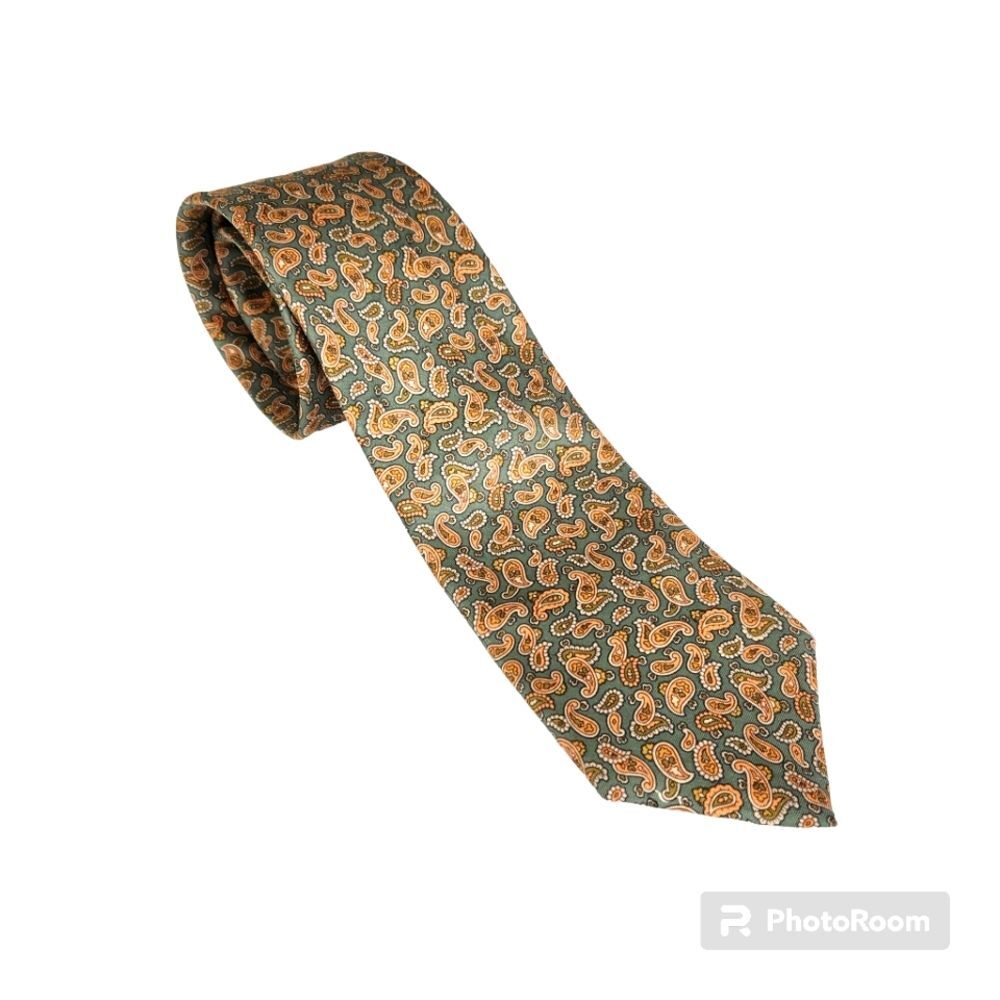 Vintage Liberty of London Men's 100% Silk Slip Stitch Paisley Print Tie